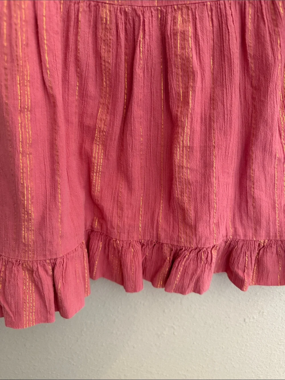 OshKosh B'gosh Pink Peplum Top with Shimmer Stripes